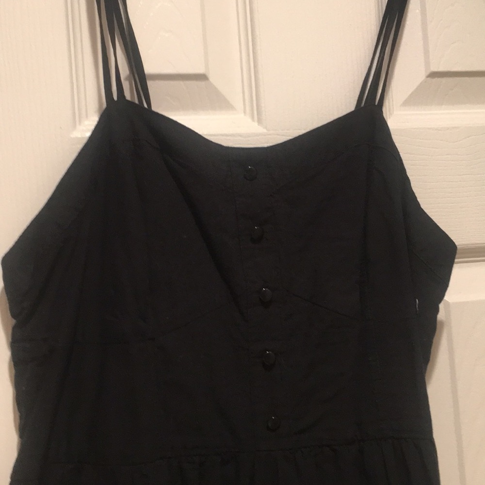 Simple black cotton sundress